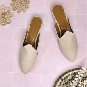 Aerin x Le Monde Beryl Linen Mules